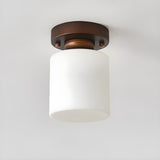 Corridor Cube Glass Semi-Flush Mount Ceiling Light Image - 6