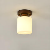 Corridor Cube Glass Semi-Flush Mount Ceiling Light Image - 8