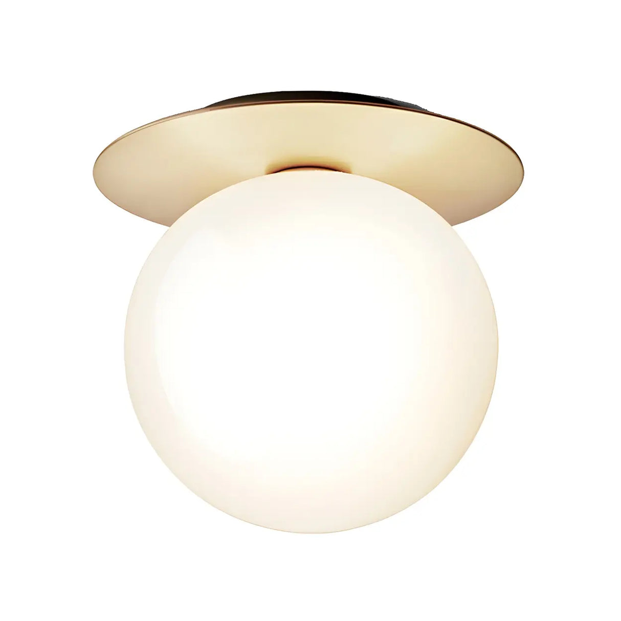 Corridor Globe Clear Glass Semi-Flush Mount Light Image - 5