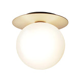 Corridor Globe Clear Glass Semi-Flush Mount Light Image - 5