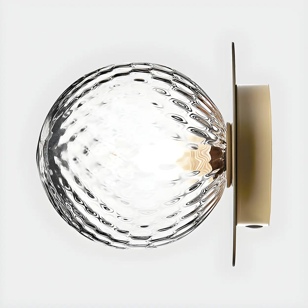 Corridor Globe Clear Glass Semi-Flush Mount Light Image - 9