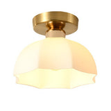 Corridor Gold Cone Semi-Flush Mount Ceiling Light Image - 10