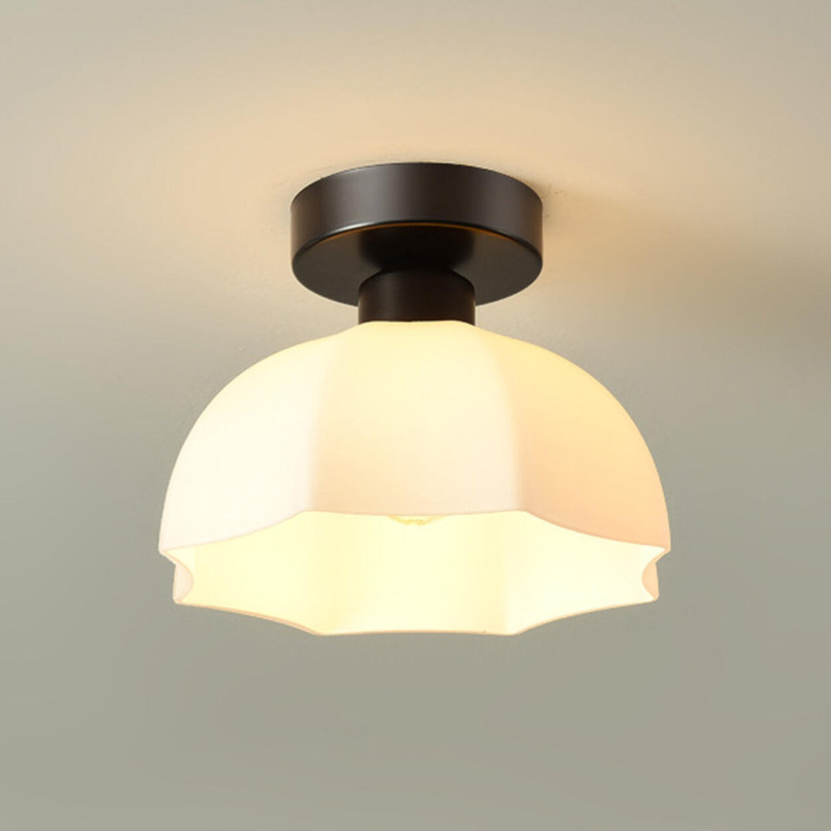 Corridor Gold Cone Semi-Flush Mount Ceiling Light Image - 11