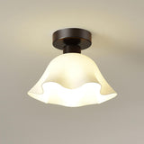 Corridor Gold Cone Semi-Flush Mount Ceiling Light Image - 18