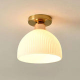 Corridor Gold Cone Semi-Flush Mount Ceiling Light Image - 26