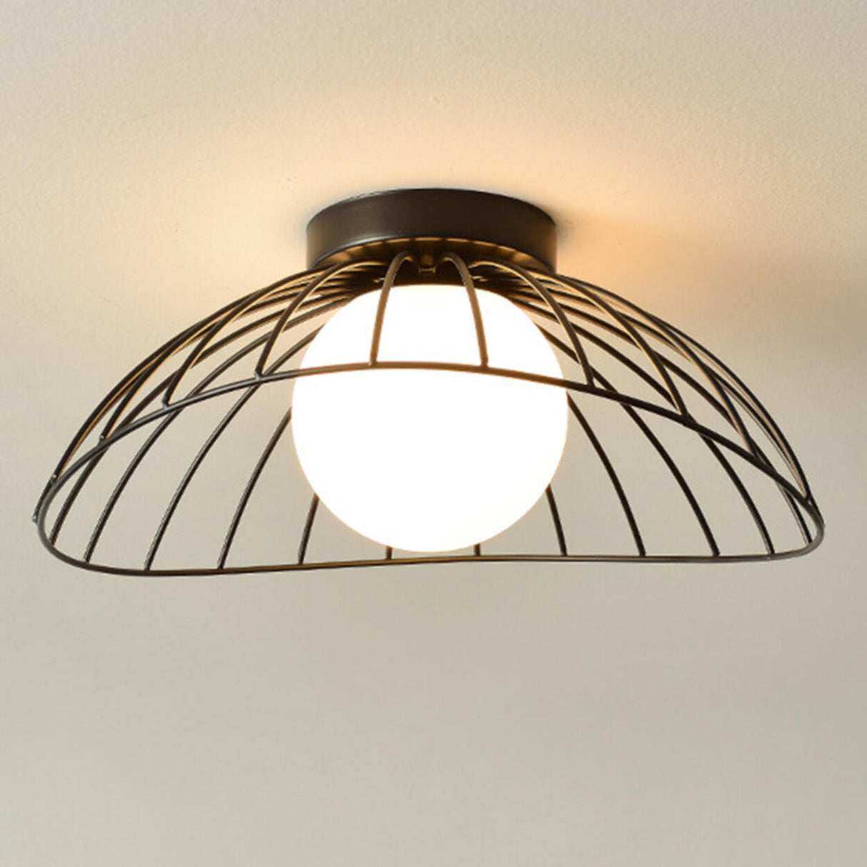 Corridor Gold Cone Semi-Flush Mount Ceiling Light Image - 28