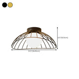 Corridor Gold Cone Semi-Flush Mount Ceiling Light Image - 35