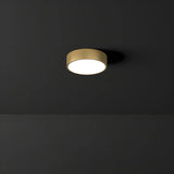 Corridor Gold Cylinder Flush Mount Ceiling Mount Light Image - 18