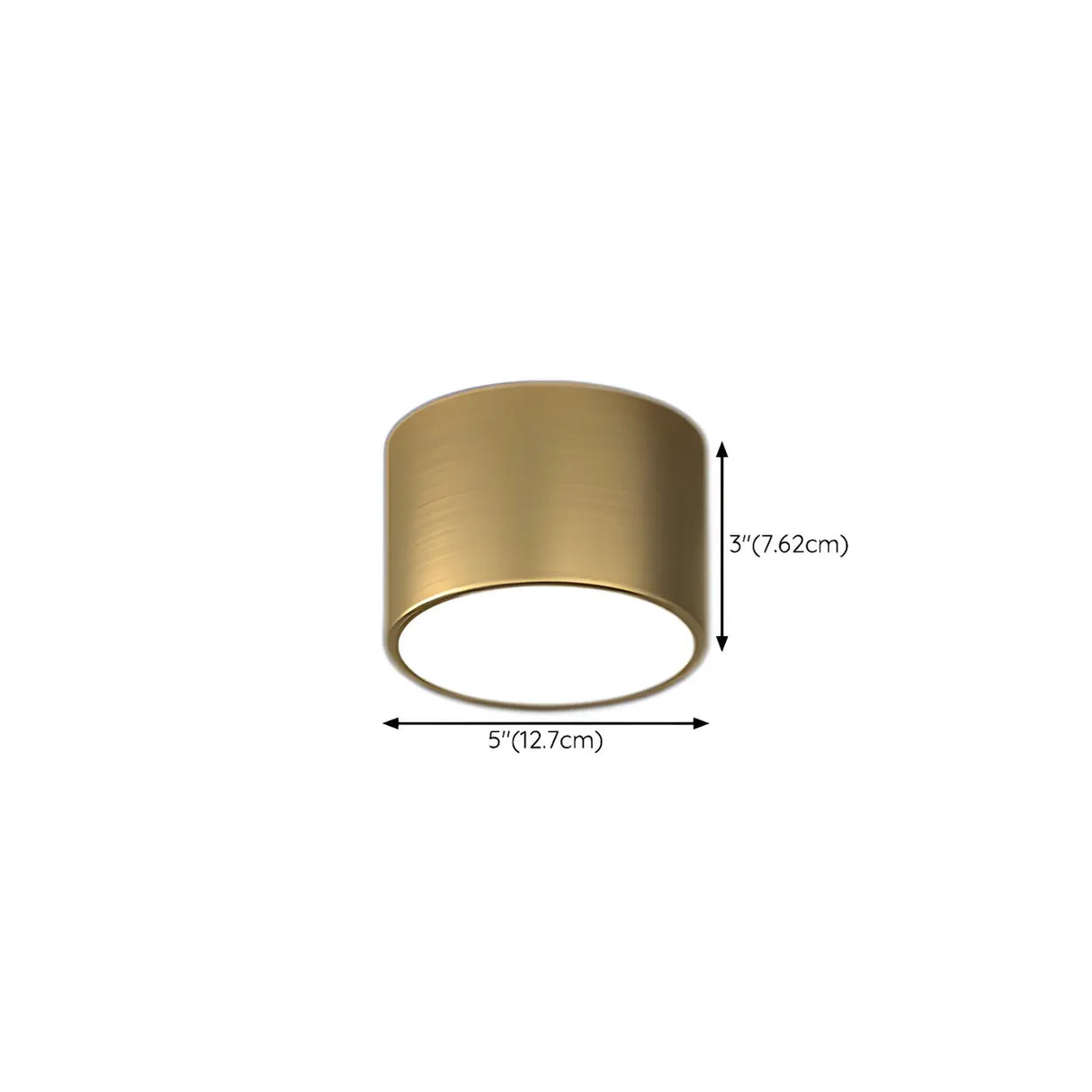 Corridor Gold Cylinder Flush Mount Ceiling Mount Light Image - 25