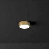 Corridor Gold Cylinder Flush Mount Ceiling Mount Light Image - 3