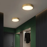 Corridor Gold Cylinder Flush Mount Ceiling Mount Light Image - 4