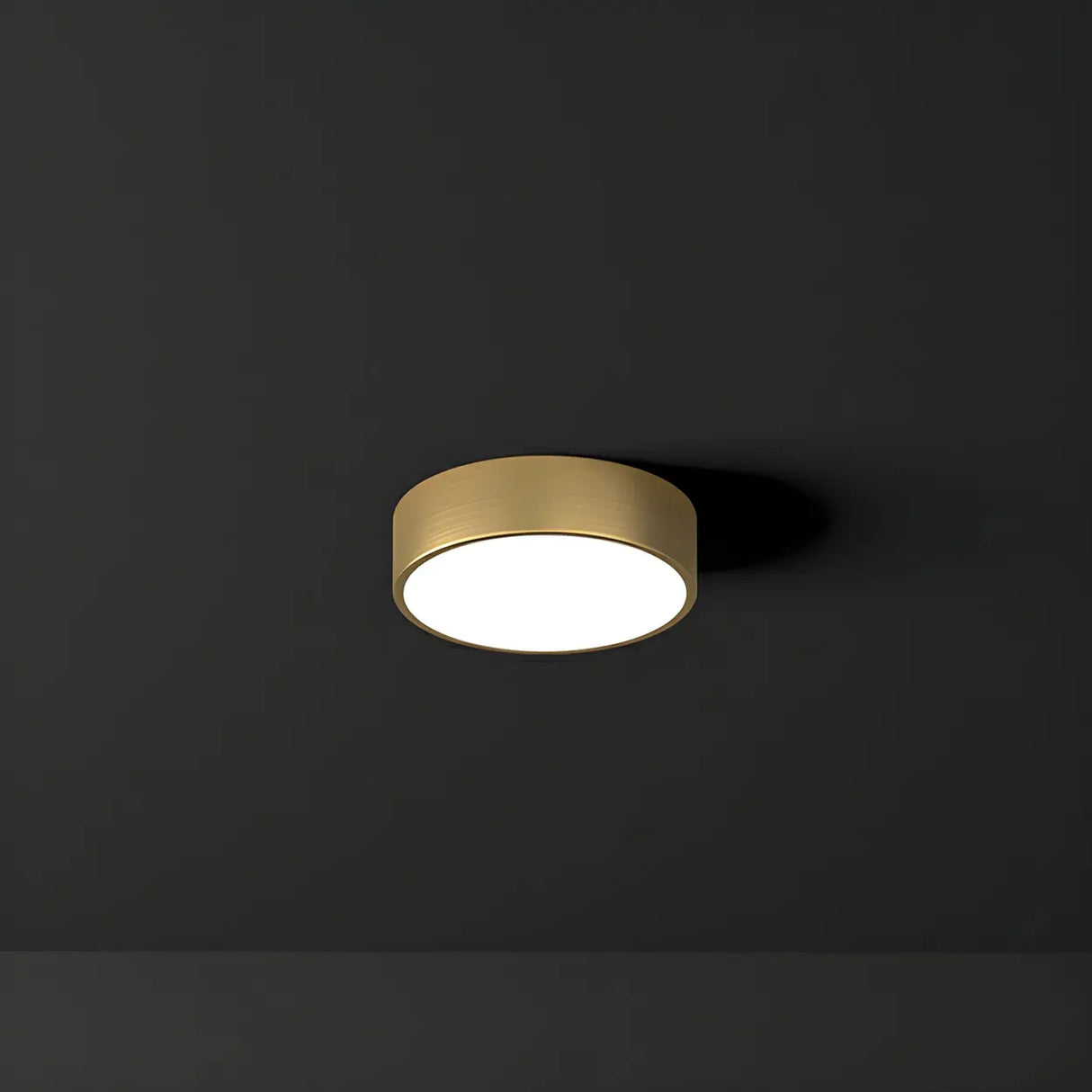 Corridor Gold Cylinder Flush Mount Ceiling Mount Light Image - 5