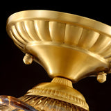 Corridor Gold Flower Glass Flush Mount Ceiling Light Image - 8