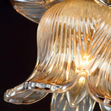 Corridor Gold Flower Glass Flush Mount Ceiling Light Image - 9