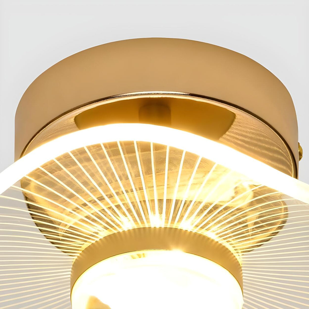 Corridor Gold Flower Shape LED Flush Mount Ceiling Lamp Image - 13