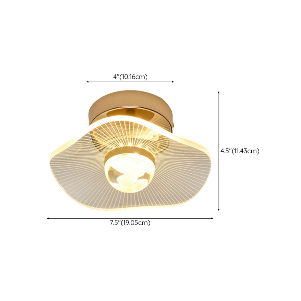 Corridor Gold Flower Shape LED Flush Mount Ceiling Lamp 