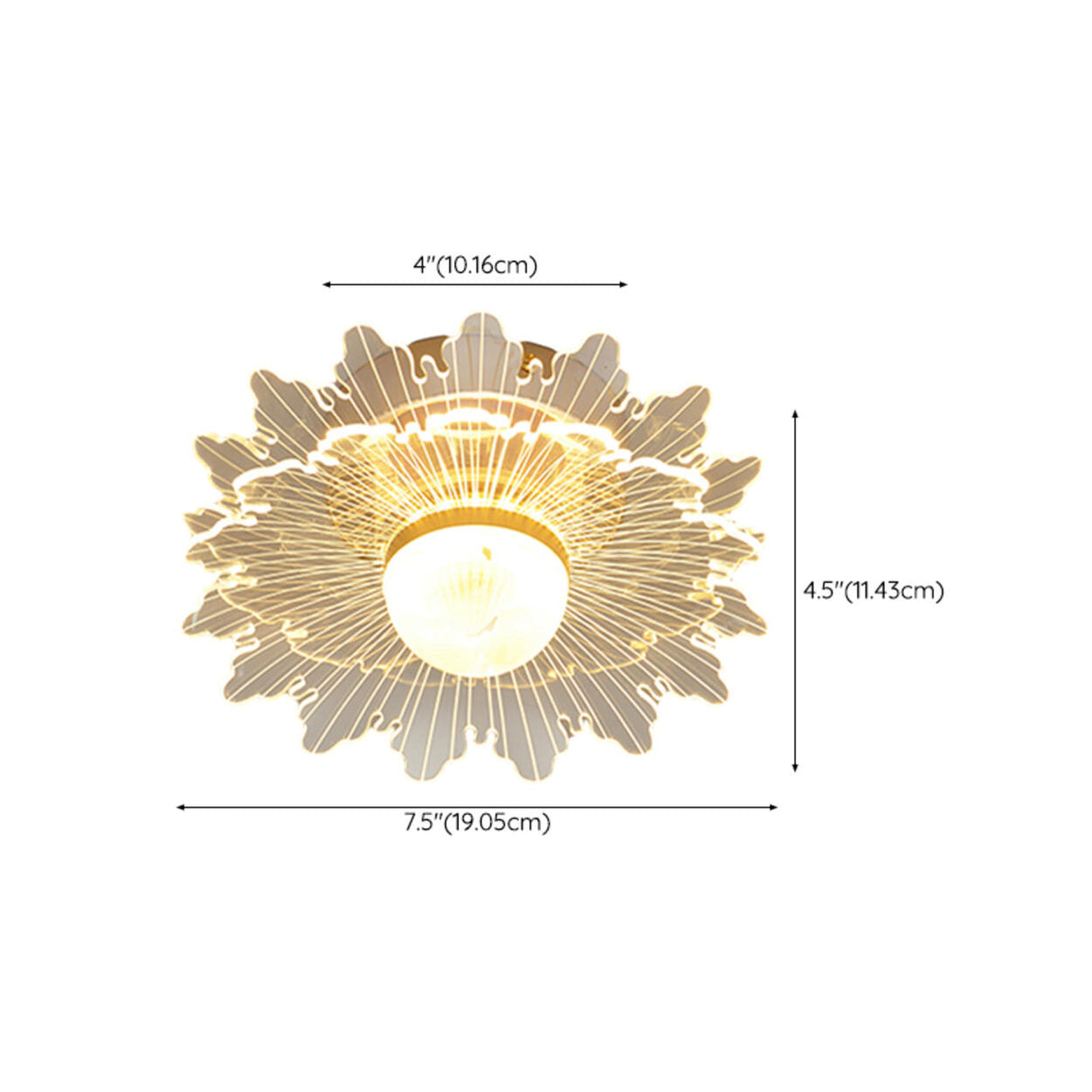 Corridor Gold Flower Shape LED Flush Mount Ceiling Lamp Image - 16