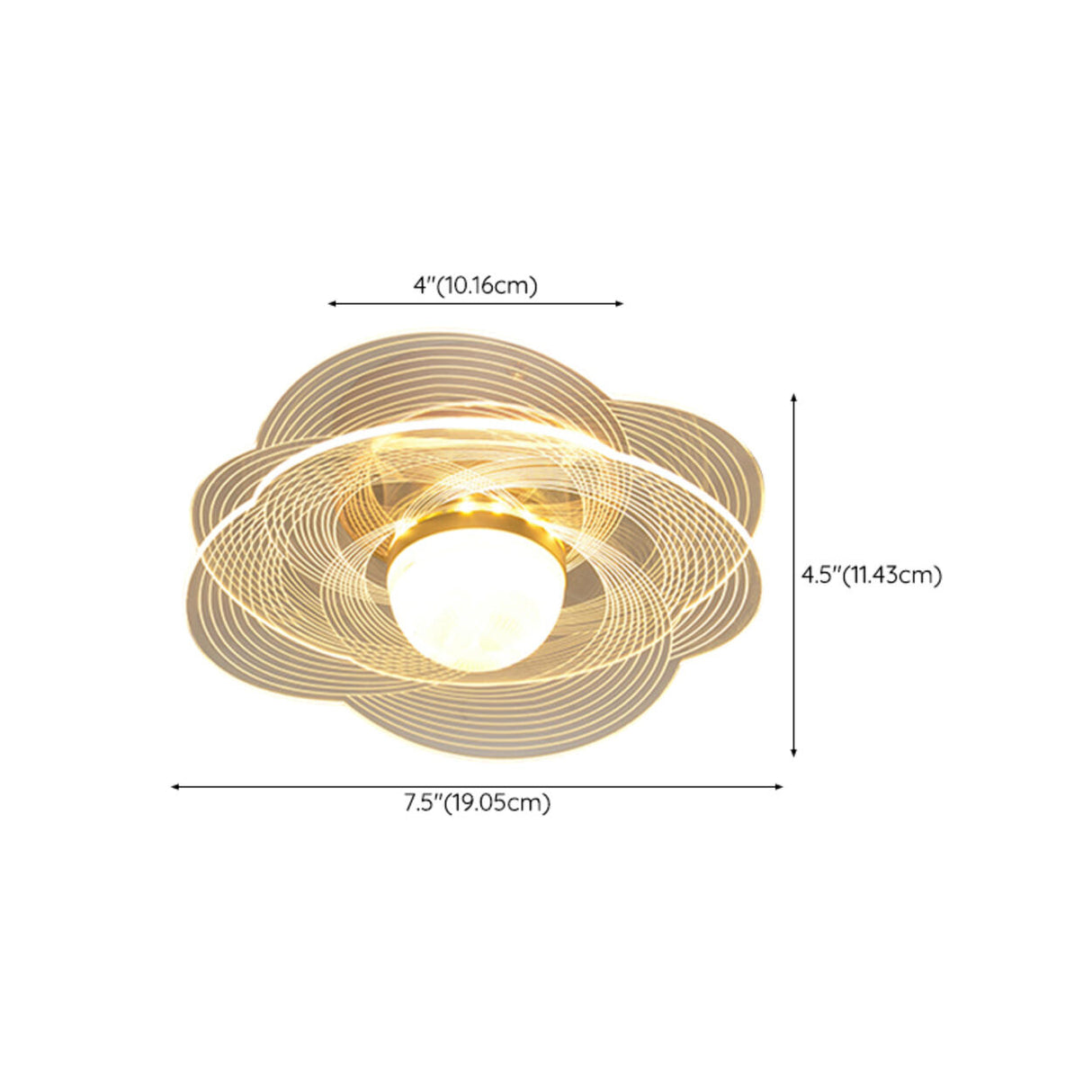 Corridor Gold Flower Shape LED Flush Mount Ceiling Lamp Image - 17