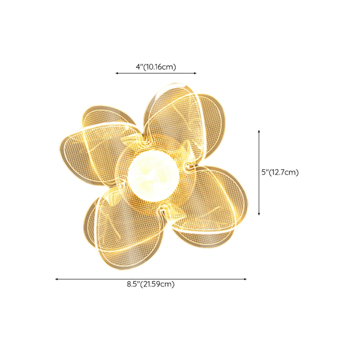 Corridor Gold Flower Shape LED Flush Mount Ceiling Lamp Image - 18