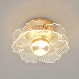 Corridor Gold Flower Shape LED Flush Mount Ceiling Lamp Image - 4