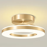 Corridor Gold Ring Dimmable LED Semi-Flush Mount Light Image - 18