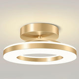 Corridor Gold Ring Dimmable LED Semi-Flush Mount Light Image - 19