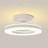 Corridor Gold Ring Dimmable LED Semi-Flush Mount Light Image - 21