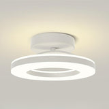 Corridor Gold Ring Dimmable LED Semi-Flush Mount Light Image - 22