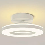 Corridor Gold Ring Dimmable LED Semi-Flush Mount Light Image - 24