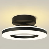 Corridor Gold Ring Dimmable LED Semi-Flush Mount Light Image - 7