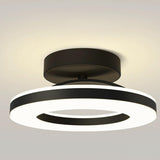 Corridor Gold Ring Dimmable LED Semi-Flush Mount Light Image - 9