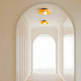 Corridor Green Barn Glass Flush Mount Ceiling Light Image - 4