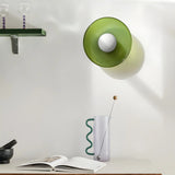 Corridor Green Barn Glass Flush Mount Ceiling Light Image - 6