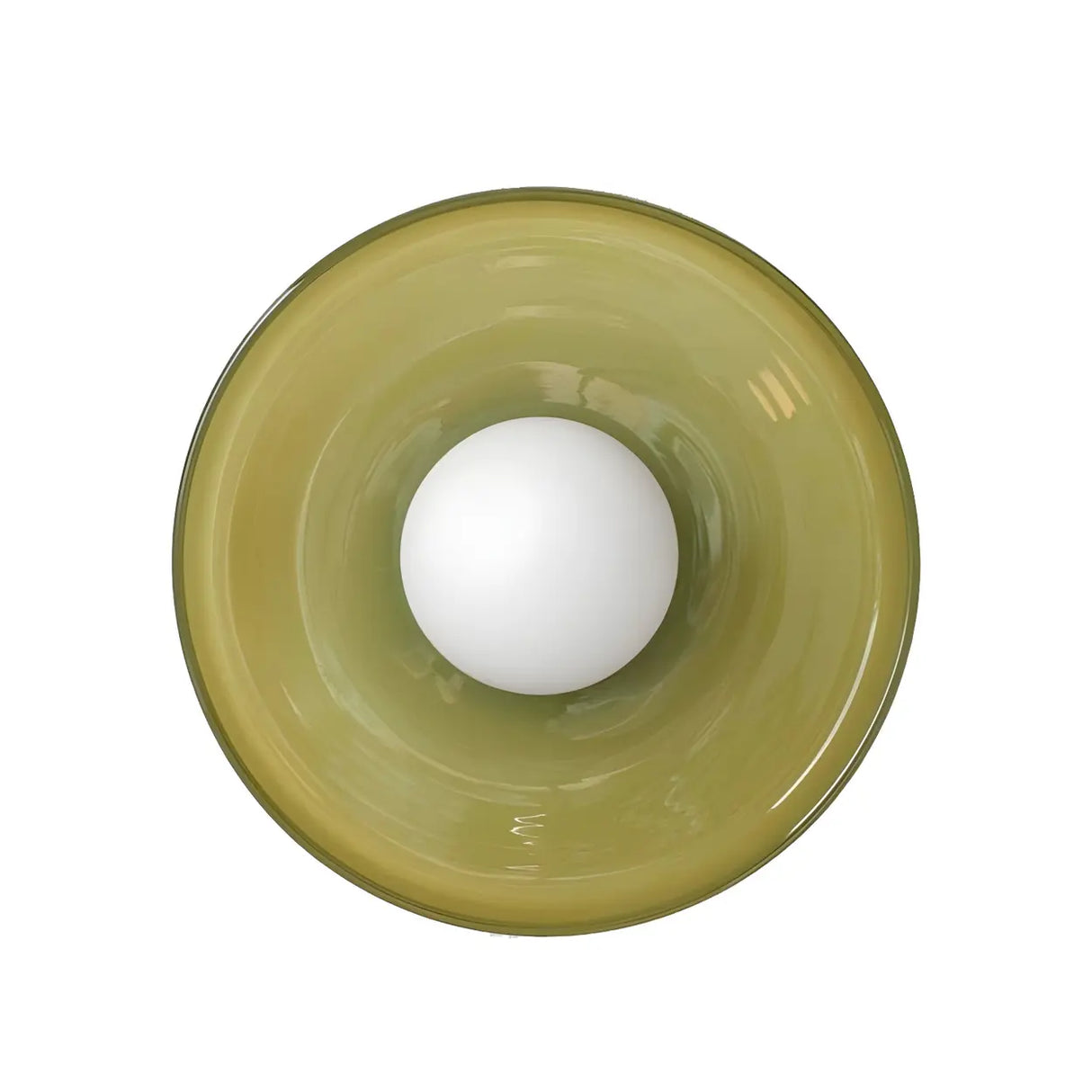 Corridor Green Barn Glass Flush Mount Ceiling Light Image - 8