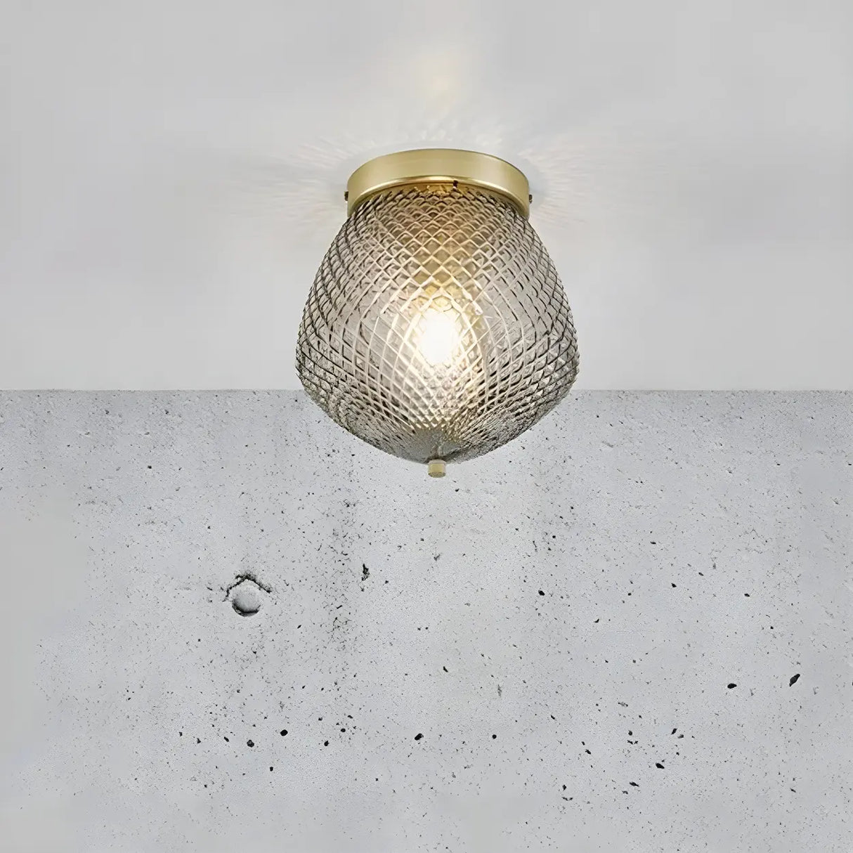 Corridor Mini Jar-Shaped Glass Semi-Flush Mount Light Image - 4