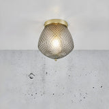 Corridor Mini Jar-Shaped Glass Semi-Flush Mount Light Image - 4