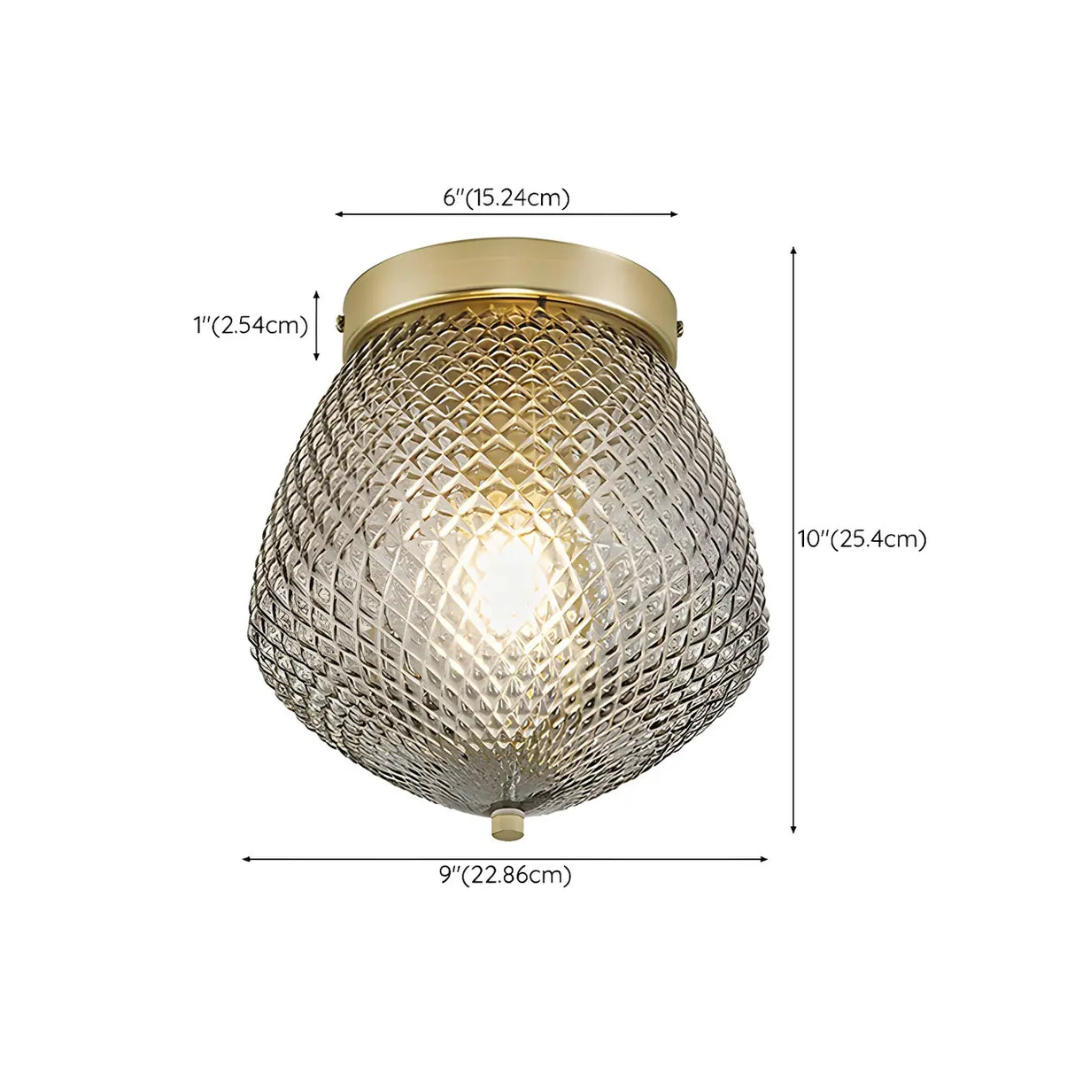 Corridor Mini Jar-Shaped Glass Semi-Flush Mount Light Image - 6