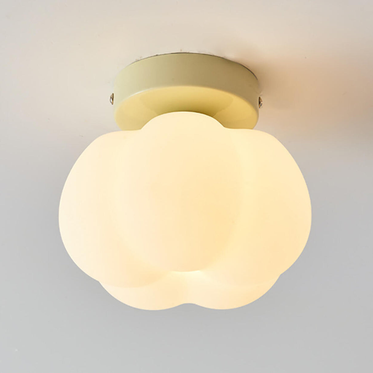 Corridor Pumpkin-Shaped Semi-Flush Mount Ceiling Light Image - 11