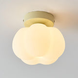 Corridor Pumpkin-Shaped Semi-Flush Mount Ceiling Light Image - 11