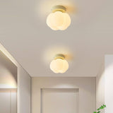 Corridor Pumpkin-Shaped Semi-Flush Mount Ceiling Light Image - 17