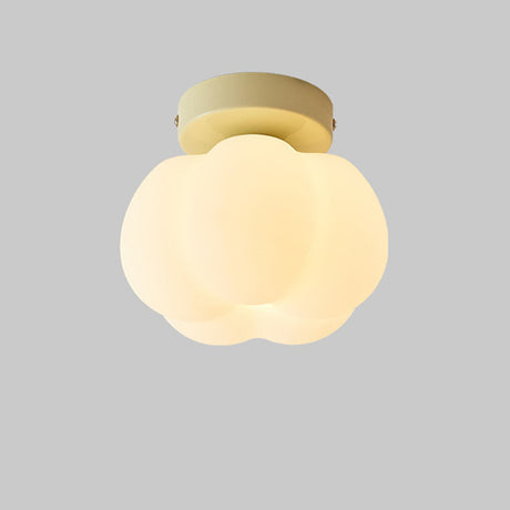 Corridor Pumpkin-Shaped Semi-Flush Mount Ceiling Light Image - 2