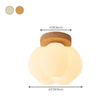 Corridor Pumpkin-Shaped Semi-Flush Mount Ceiling Light Image - 21