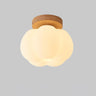 Corridor Pumpkin-Shaped Semi-Flush Mount Ceiling Light Image - 3