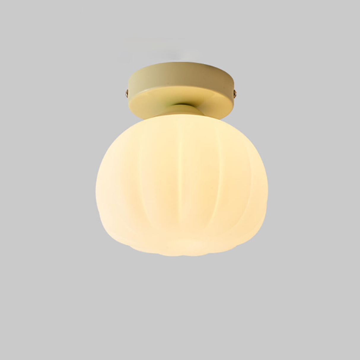 Corridor Pumpkin-Shaped Semi-Flush Mount Ceiling Light Image - 5