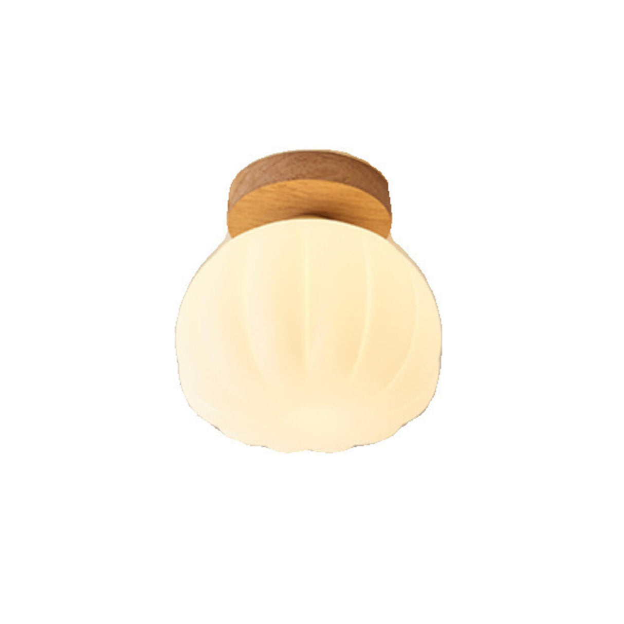 Corridor Pumpkin-Shaped Semi-Flush Mount Ceiling Light Image - 9