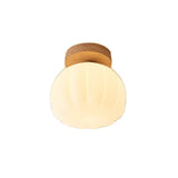 Corridor Pumpkin-Shaped Semi-Flush Mount Ceiling Light Image - 9