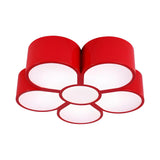 Corridor Red Flower Small LED Flush Mount Ceiling Light Image - 2