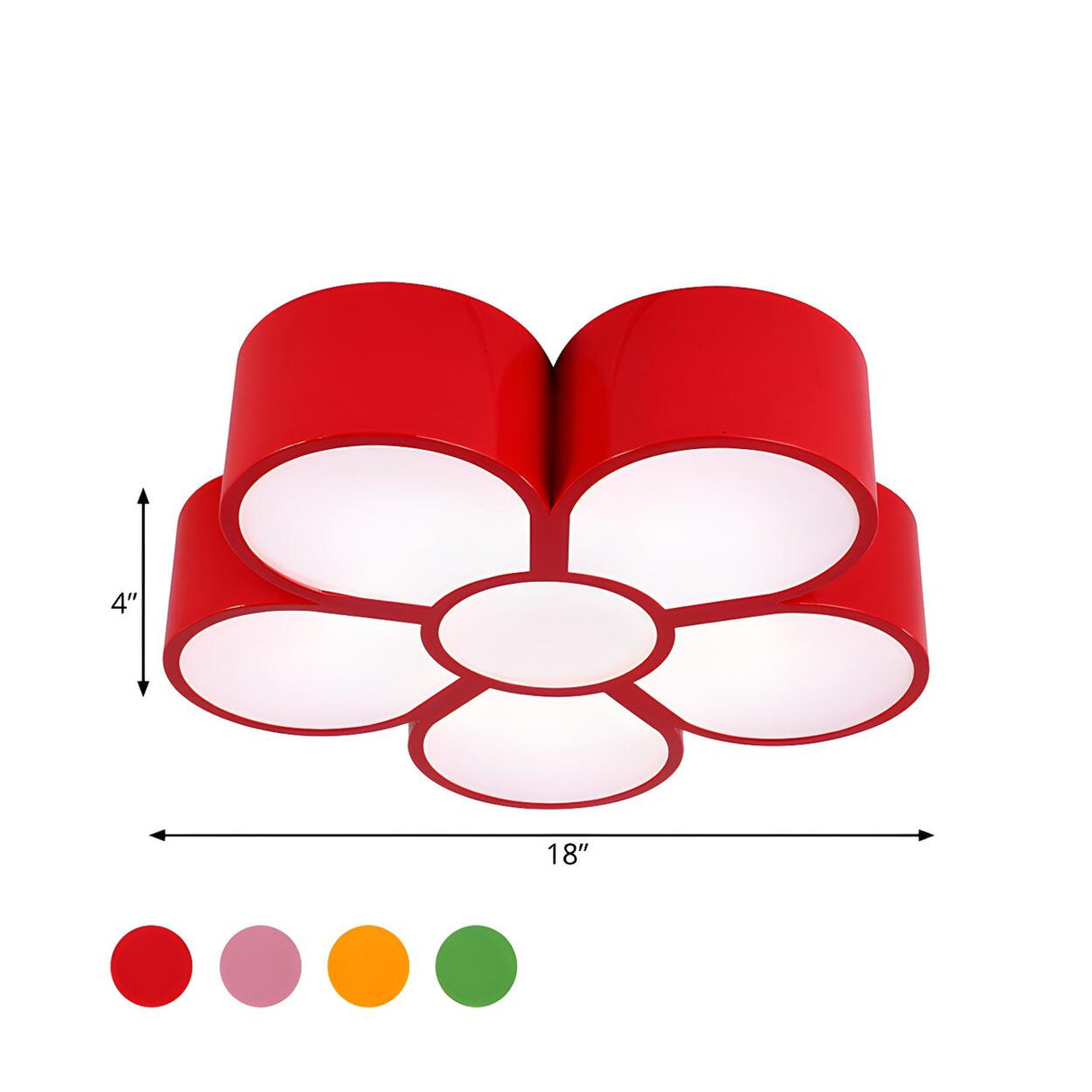 Corridor Red Flower Small LED Flush Mount Ceiling Light Image - 4