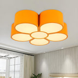 Corridor Red Flower Small LED Flush Mount Ceiling Light Image - 9