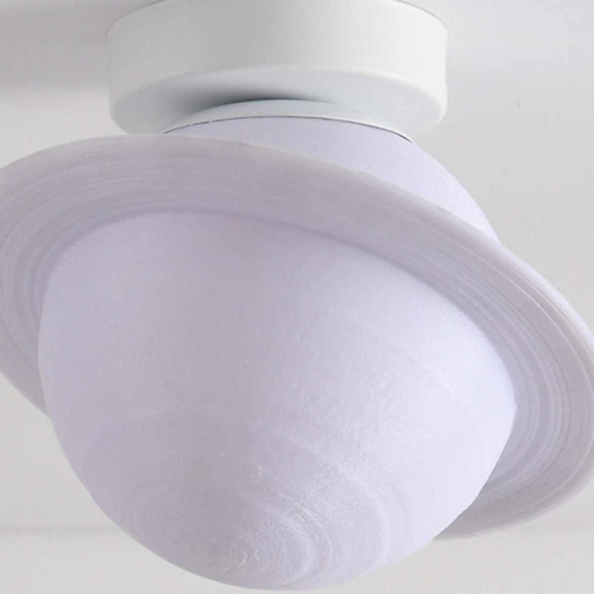 Corridor Saturn-Shaped Globe Semi-Flush Mount Light Image - 6